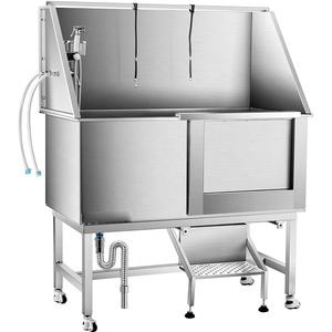 大きなサイズのカスタム犬のグルーミング浴槽ステンレス鋼の犬の浴槽 - Product Image 1