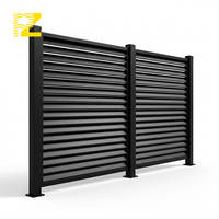 Système de clôture à persiennes en aluminium, panneau d'intimité, écologique, durable, antirouille, revêtement en poudre noir, populaire pour les maisons et les jardins