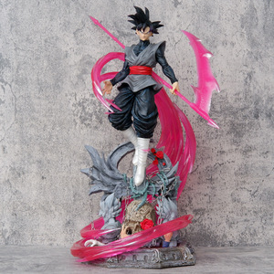 48CM Anime Dragon Balls <span class=keywords><strong>Cosplay</strong></span> Super Saiyan Rose & Noir <span class=keywords><strong>Goku</strong></span> double tête Pvc Figurines Modèle à collectionner - Product Image 3