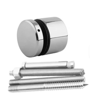 Support de verre rond en acier inoxydable noir M10 pour publicité, clou de fixation moderne pour balcon, escalier, balustrade en verre