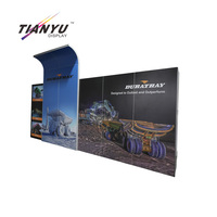Système de stand d'exposition TIANYU 9x4, stand numérique pour salon professionnel, présentoir pop-up