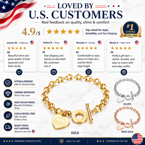 Bracciale a Catena a Forma di Cuore Gioielli di Moda <span class=keywords><strong>da</strong></span> Donna all'Ingrosso Catena <span class=keywords><strong>da</strong></span> <span class=keywords><strong>Mano</strong></span> in Acciaio Inossidabile - Product Image 3