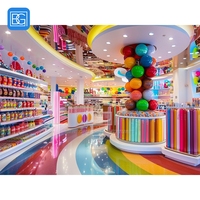 Vitrine en verre verrouillable pour magasin de détail commercial, service d'aménagement de magasin, présentoir à bonbons