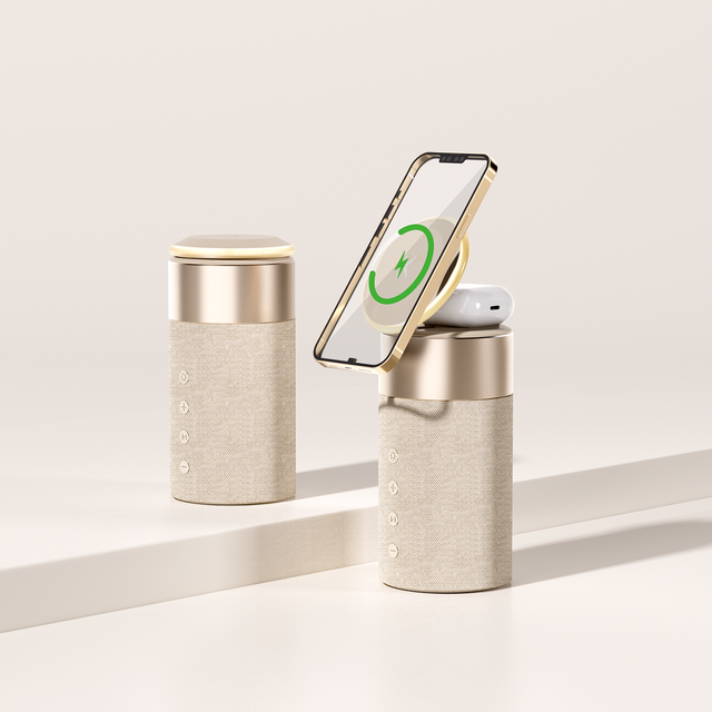 KUANGXIANG Electronic Gadgets Luminescent Multifunction Chargers for Wireless Charging Devices with Speaker and Phone Holder