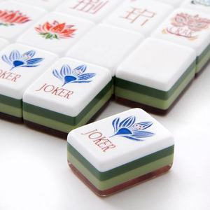 Diseño Gratuito, Mahjong Acrílico Multicapa Personalizado, Fichas de Mahjong de Lujo Modernas, Plegables y Portátiles, Color Rojo Americano - Product Image 3