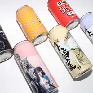 בירה מתכת מודפסת בהתאמה אישית ופחי פח בצורת קולה עם מכסה נשלף לאריזת מתנה-גרביים ומגבות - Product Image 6