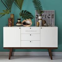 Armoire de luxe en bois massif, meuble de salle à manger moderne, buffet, pieds en chêne massif, table de buffet
