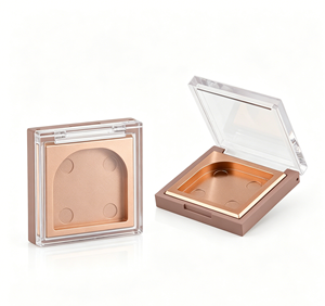 Square Single Pan Blush Bronzer Compact Case with Clear <b>Window</b> Lid - Product Image 2