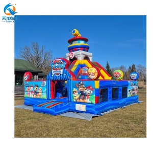 Nouveau design 2026 Château gonflable pour enfants Pat'Patrouille en forme de chien avec toboggan et trampoline, structure de saut combinée - Product Image 2