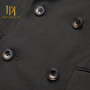 Manteau formel d'affaires pour <span class=keywords><strong>homme</strong></span> automne/hiver, col mandarin, 100% polyester, vêtements professionnels - Product Image 4