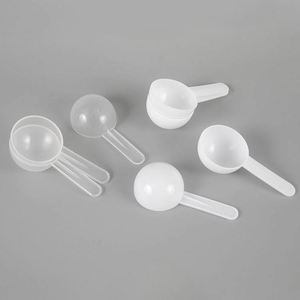 Cuillère doseuse en plastique personnalisée pour poudre protéinée 25 ml 25 cc 12 g 12,5 g, manche court ou long, fond plat ou rond - Product Image 1