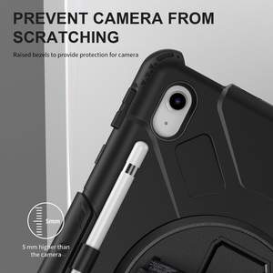 360 xoay <span class=keywords><strong>Silicone</strong></span> chống sốc chân đế dây đeo tay trường hợp máy tính bảng cho <span class=keywords><strong>iPad</strong></span> thế hệ thứ 10 2022 10.9 trường hợp trường hợp gồ ghề - Product Image 5