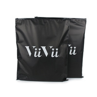 Sacs d'emballage de vêtements à fermeture éclair mate en plastique PE noir givré avec logo personnalisé écologique