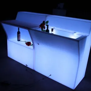버블 벽 물 패널 LED 조명 현대 색상 변경 조명 칵테일 LED 큐브 바 커피 플라스틱 LED 테이블