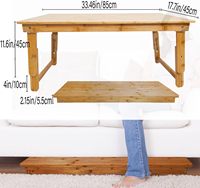 Table de pique-nique et table basse en bambou Bureau extérieur et pliant Extérieur ou intérieur