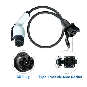 เครื่องชาร์จ Ev Iec 62196 Sae J1772 Ev ปลั๊กสายชาร์จ Ev อะแดปเตอร์ชาร์จ Type2 Type1สายต่อพร้อมซ็อกเก็ต