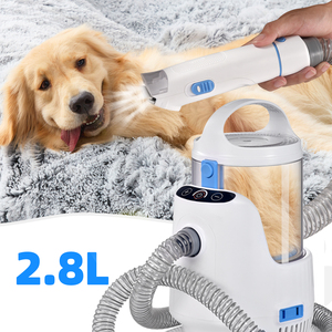 Tondeuse et brosse aspirante pour chiens et chats, <span class=keywords><strong>ciseaux</strong></span> et peignes, kit de toilettage portable multifonctionnel en plastique simple pour animaux de compagnie - Product Image 6
