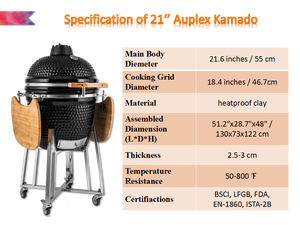 AUPLEX Barbecue fumoir pliable en métal de haute qualité de 21 pouces, <span class=keywords><strong>mini</strong></span> chariot portable, cuisson en intérieur sans fumée, cuisson des aliments à domicile - Product Image 4