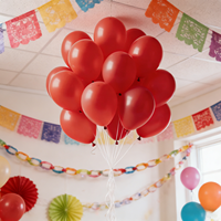 Bouquet de ballons en latex rouge 624222 : Décoration de fête vibrante pour anniversaires, mariages et célébrations