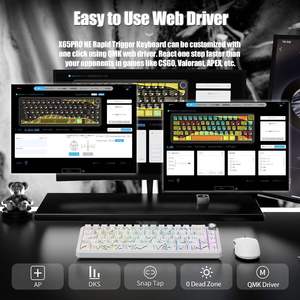 Nuevo <span class=keywords><strong>Teclado</strong></span> Mecánico Inalámbrico para Juegos ATTACK SHARK X65 PRO HE, <span class=keywords><strong>Teclado</strong></span> para Juegos Trimodal con Iluminación RGB - Product Image 6