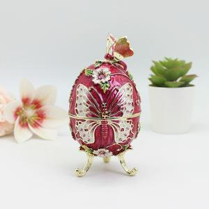 Exquisito Diseño de Caja de Joyería de Plomo Hecha a Mano con Pedrería Colorida Estilo Fabergé - Product Image 4