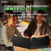 Monitor Portátil Triple Eimio de 14 Pulgadas IPS LCD con Puerto Tipo-C para Laptop, Altavoz Integrado, Extensor de Pantalla Dual para Laptop 1080p OEM