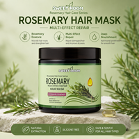 Ensemble professionnel pour la croissance des cheveux à la rosemaine 4 en 1 : shampooing, après-shampooing, masque capillaire et huile essentielle à la biotine et à la kératine