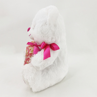 Pull ours en peluche peluche câlin coeur ours habillage poupée mignonne fête des mères cadeau poupée avec motif rose personnalisé