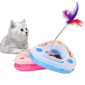 Giocattolo Interattivo per Gatti, Triangolo Rotante con Palla, Giochi per Gatti con Cerchio Girevole - Product Image 4