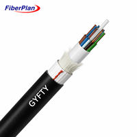 Câble à fibre optique extérieur GYFTY non métallique avec tube lâche en PRF, 2 à 144 fibres, anti-rongeurs, anti-éclairs, pour installation aérienne et en conduit