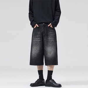 Shorts <span class=keywords><strong>en</strong></span> jean de marque de haute qualité pour hommes – Style streetwear et cargo - Product Image 5