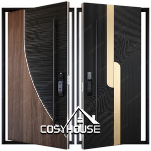 Puerta de Entrada de Villa de Aluminio Fundido, Puerta Exterior de Lujo con Diseño Personalizado - Product Image 1