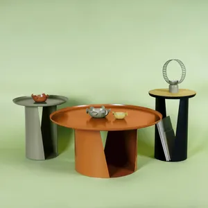 High Quality Modern Style Orange Colored Metal <strong>End</strong> <strong>Table</strong> for Living Room Furniture - Product Image 4