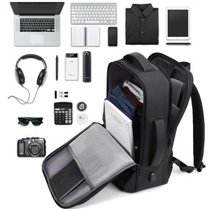 Sac à dos pour ordinateur portable grande capacité, antivol, imperméable, avec fermeture éclair, pour hommes d'affaires, décontracté, mode, voyage, trajets quotidiens, en tissu Oxford - Product Image 3