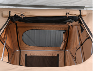 خيمة سقف السيارة المقاومة للماء ذات الغلاف الناعم للسيارات الرباعية الدفع، مناسبة لجميع الفصول مع سلم تلسكوبي ونوافذ سماوية وملحق قابل للتخصيص - Product Image 2