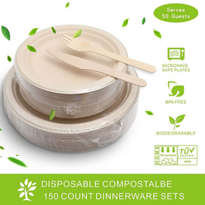 Piatti Monouso in Foglia di Palma <span class=keywords><strong>Areca</strong></span> 100% Compostabili e Biodegradabili, Piatti Ecologici per Feste - Product Image 4