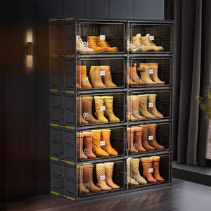 Oem Chất lượng cao PP có thể gập lại Thể Thao sneakers hiển thị hộp Tổ chức thời trang nam trẻ em giày trang trí cho phòng khách - Product Image 1