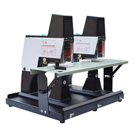 Agrafeuse électrique double tête industrielle ST-1000TS pour reliure de livres de bureau, agrafeuse plate et à chevalet