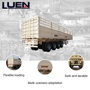 100 tonnes de bétail remorque bétail remorque essieux Cargo Animal <span class=keywords><strong>Transport</strong></span> piquet clôture semi-remorque <span class=keywords><strong>camion</strong></span> pas cher à vendre - Product Image 1