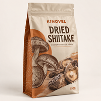 Sacs d'emballage personnalisés imprimés pour champignons shiitake séchés avec film haute barrière et sacs sous vide pour le stockage alimentaire