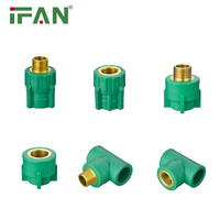 IFANPlus Offre Spéciale Raccords de Plomberie PPR Économiques Coude, Raccord à Emboîtement, Té, Bouchon, Raccord Union, Bouchon de Tête pour Tuyaux et Raccords PPR