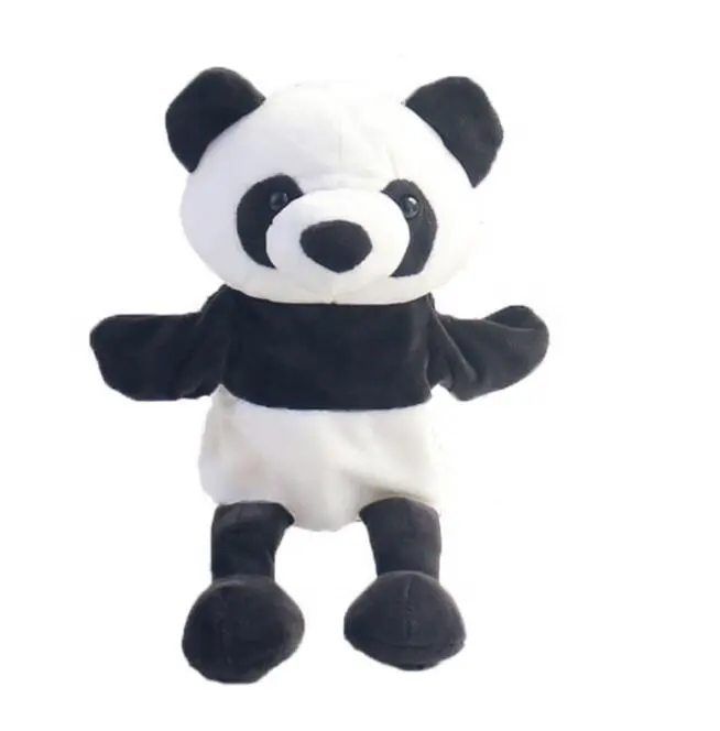 Benutzer definierte Tier Hand Tier Panda Hand Kuscheltier Plüsch Panda Handpuppe <span class=keywords><strong>Puppen</strong></span> Finger <span class=keywords><strong>puppen</strong></span>