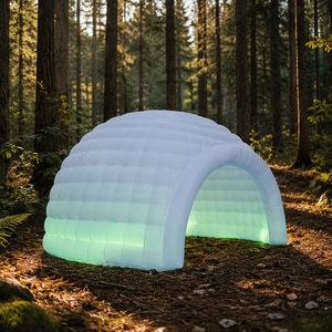 Carpa Domo Inflable Portátil <span class=keywords><strong>de</strong></span> PVC para Exteriores con Luz LED, 2 Ventanas, Impermeable, Protección UV, Fácil <span class=keywords><strong>de</strong></span> Instalar para Fiestas - Product Image 3