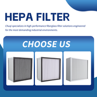 Filter Hepa Fiberglass H13 H14 99.999%  0.3 Mikron Galvanis Laminar Flowhood Box Filter Udara Ulpa untuk Laminar Air Flow Hood