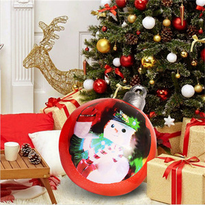 Inflatable Christmas Ornaments 60cm Outdoor Holiday Decorations PVC Balloon Balls Festive Yard Decoration - Product Image 3