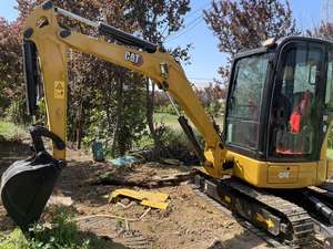 Excavadora Usada Caterpillar 303.C CR de 3 Toneladas, Excavadora Hidráulica CAT 303E, Mini Excavadora con Accesorio Rastrillo, Embalaje EPR Francia - Product Image 4