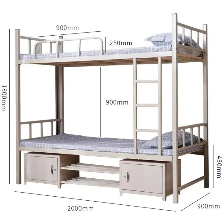 Triple 2 beds factory sale strong bunk double layers beds modern design dormitory triple bunk bed sale