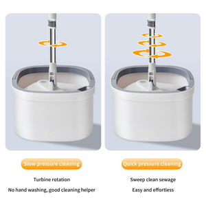 Juego de Mopa con Palo de Aleación de Aluminio, Cabezal de Microfibra, Sistema de Deshidratación con Inclinación y Giro, Limpieza del Hogar sin Esfuerzo - Product Image 1