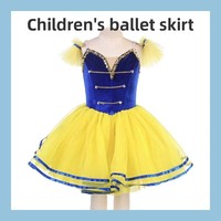 Vestido de tutú de Año Nuevo para niñas, disfraz de actuación, vestido de ballet profesional con lentejuelas para guardería, para niñas