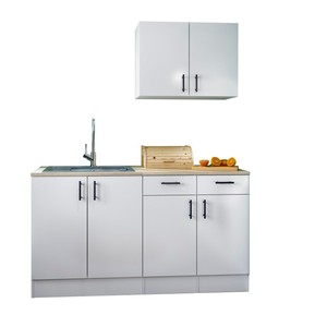 Modernos Conjuntos <span class=keywords><strong>de</strong></span> Muebles <span class=keywords><strong>de</strong></span> Cocina Blancos <span class=keywords><strong>de</strong></span> Melamina con Bisagras Acrílicas, Grifo <span class=keywords><strong>y</strong></span> Fregadero Incluidos - Ideales para Apartamentos Pequeños <span class=keywords><strong>y</strong></span> Proyectos Económicos - Product Image 1